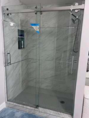 2-sided glass shower doors in Englewood